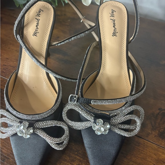 Sugarcoat Diamante Double Bow Satin Heels Size 9 - Picture 8 of 8
